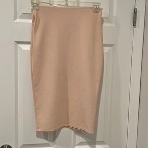 Light pink pencil skirt and white top set